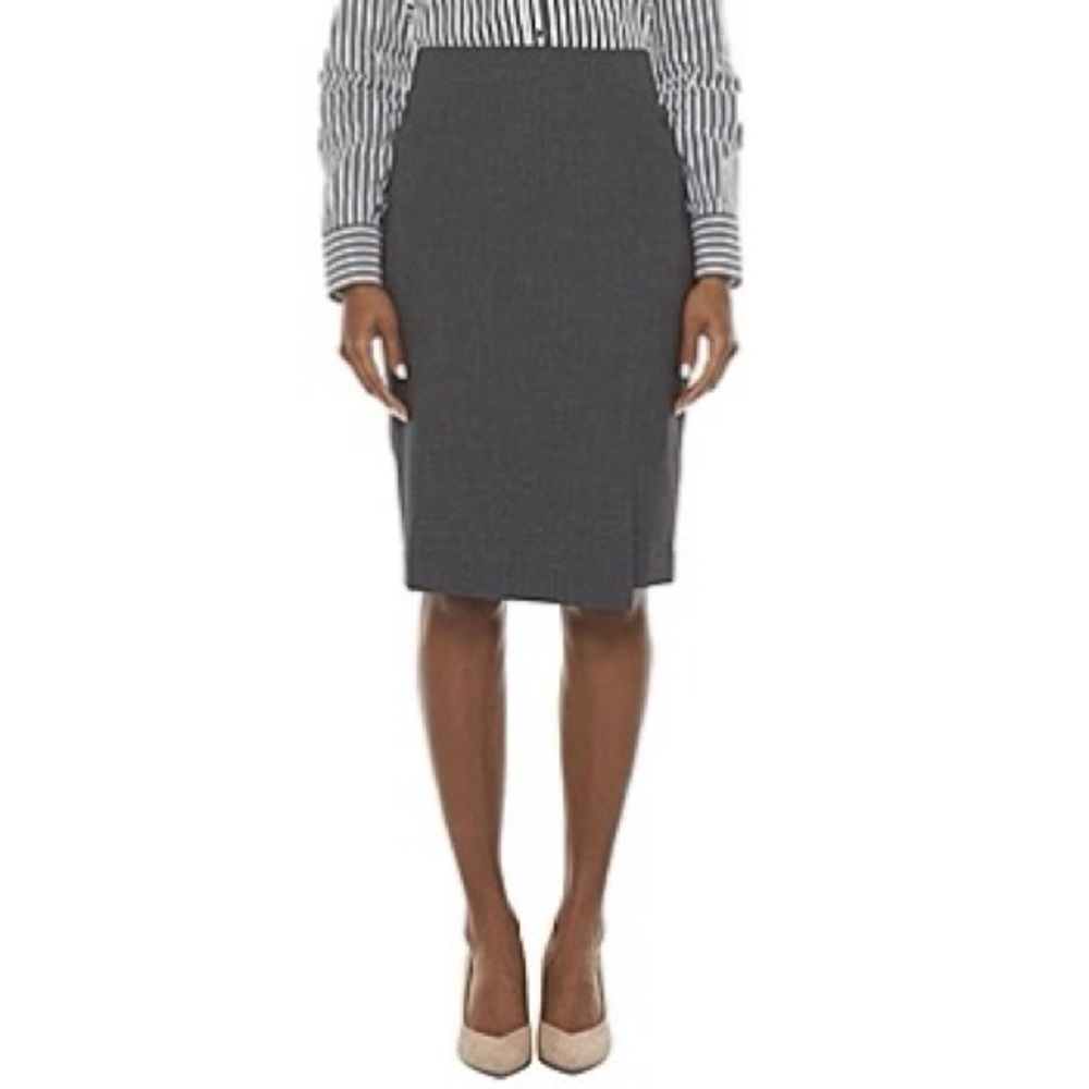 Worthington Gray Suiting Skirt Mid Rise Pencil Skirt Womens Size 8